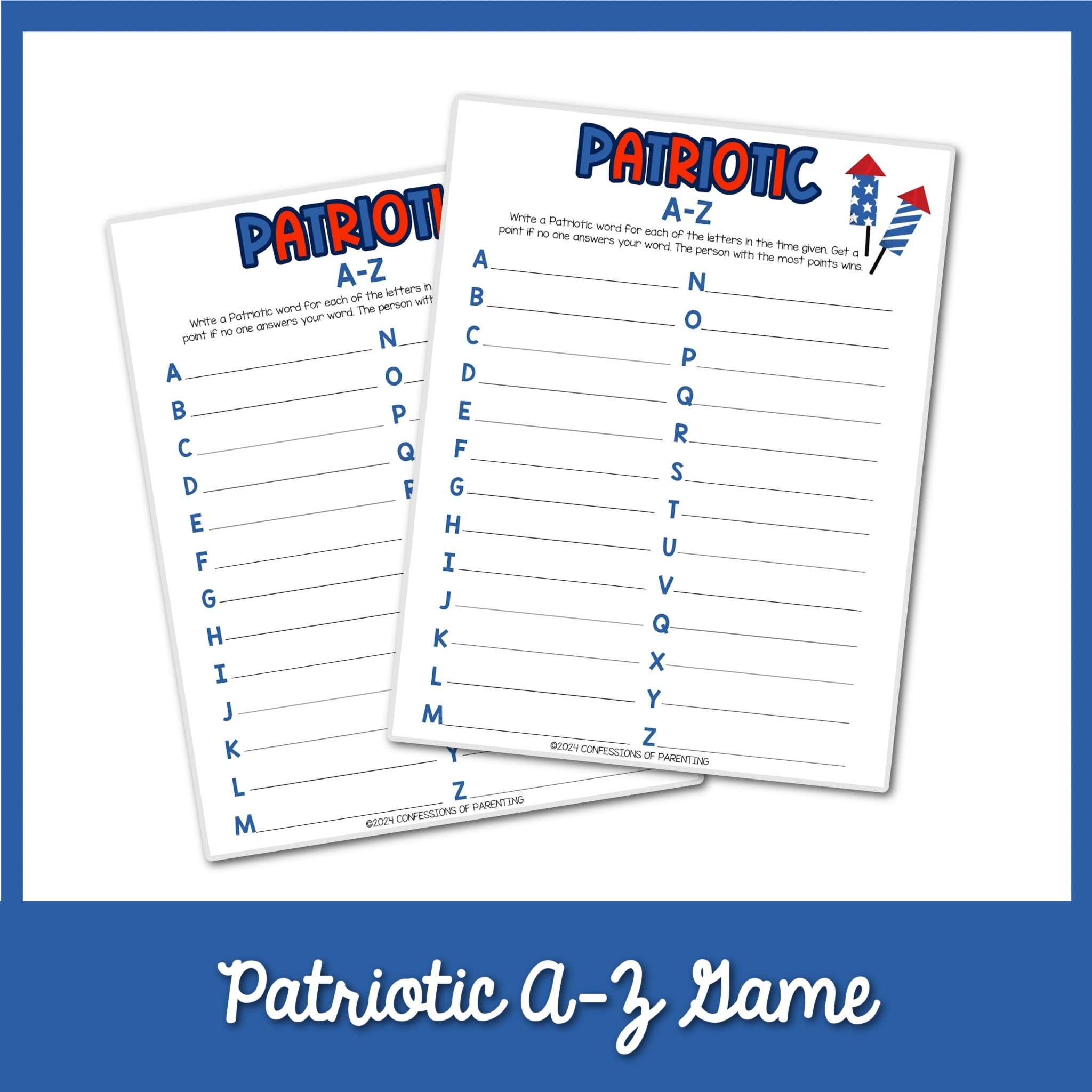 Patriotic A-Z Game