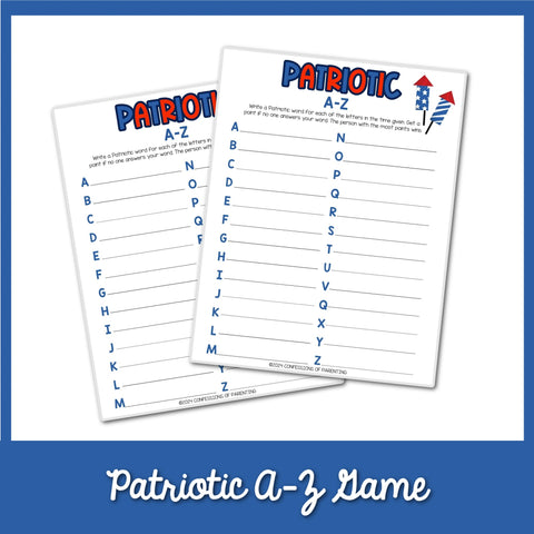Patriotic A-Z Game