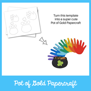 Pot of Gold Handprint Template