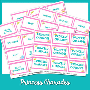 Princess Charade Cards