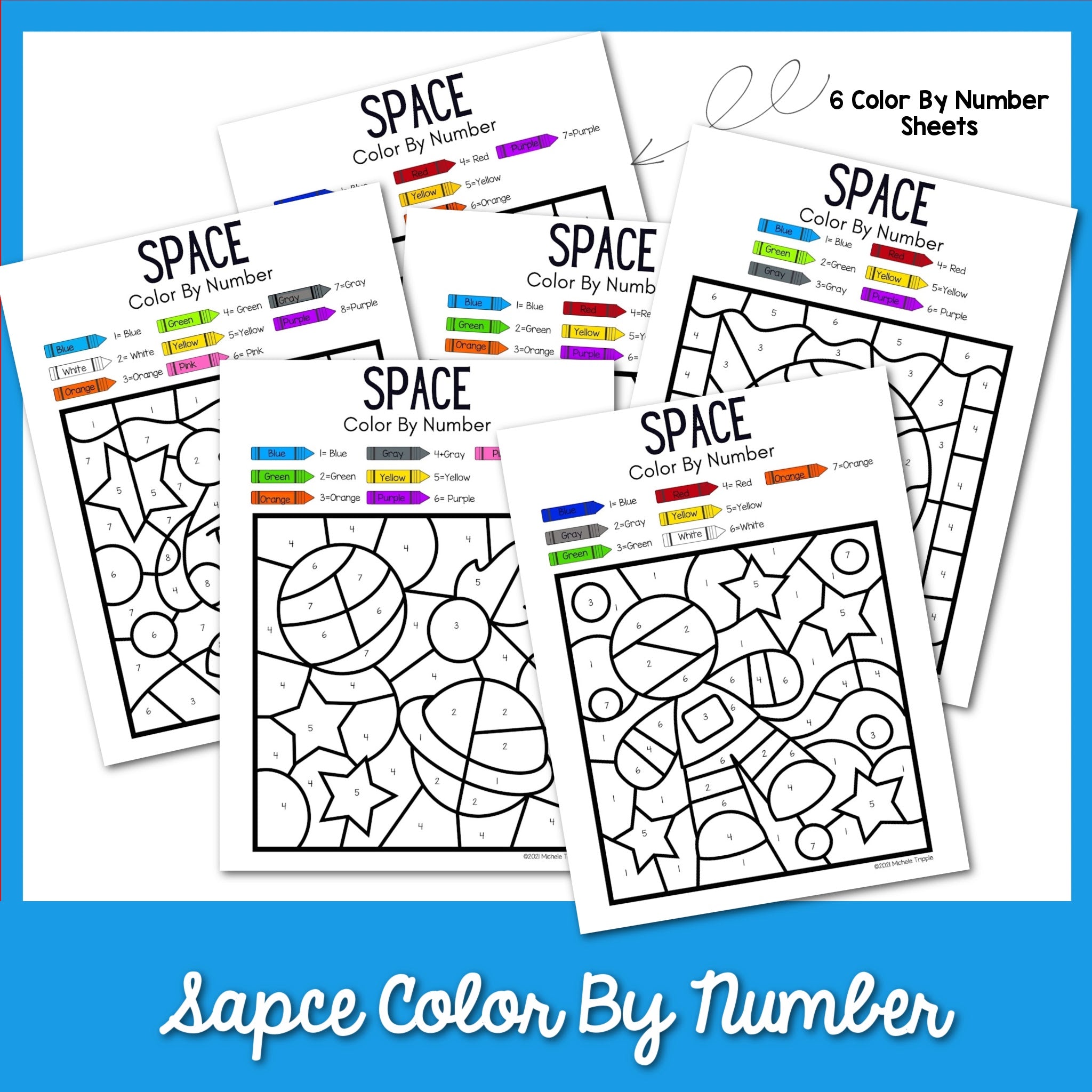 Space Color by Number
