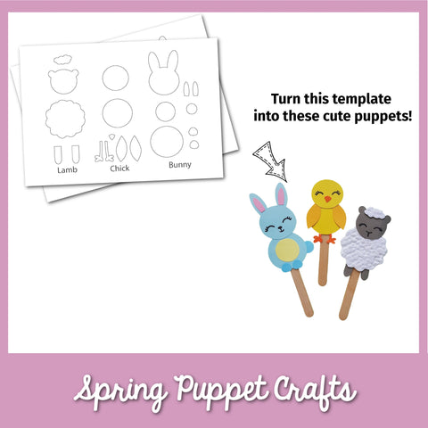 Spring Puppet Craft Template