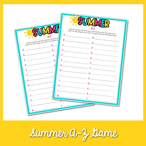 Summer A-Z Game