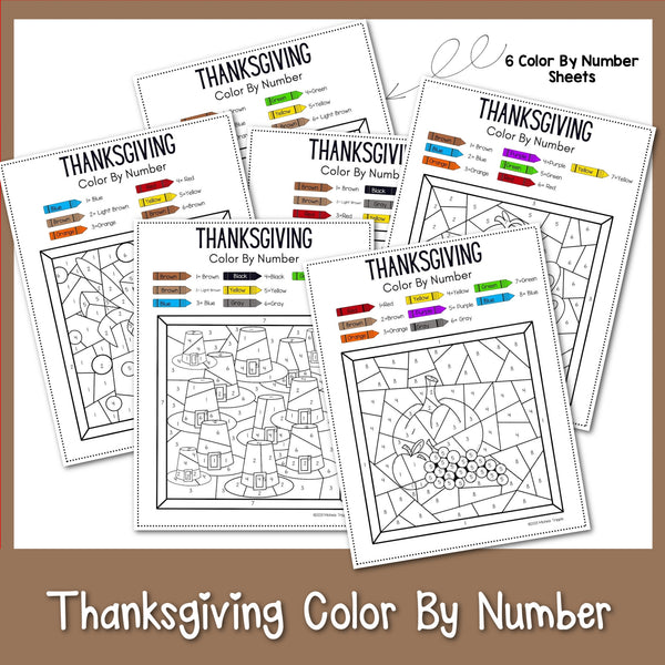 Thanksgiving Color By Number