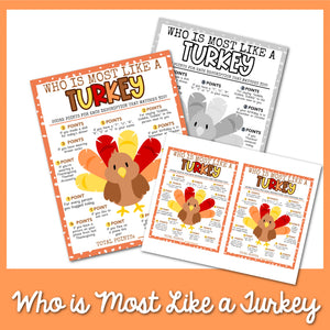 Who is Most Like A Turkey Game