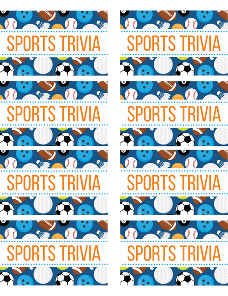 Sports Trivia For Kids Printable