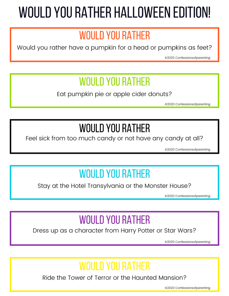 Would You Rather For Kids - Halloween Edition: 100 Hilarious And
