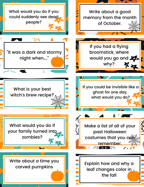 50 October Writing Prompts
