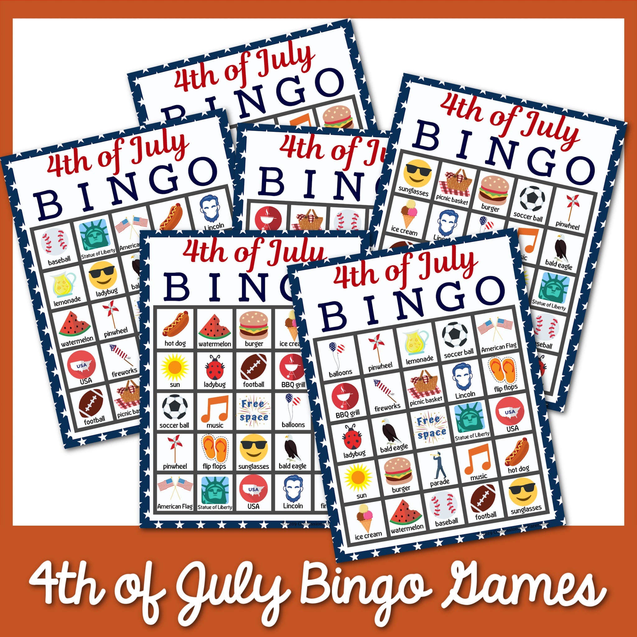 4th of July Bingo Games