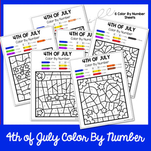 4th of July Color by Number