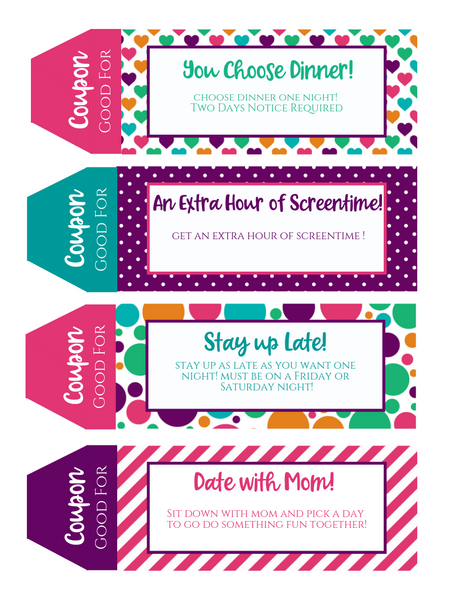 Teenager Printable Coupon Book perfect for Teens and Tweens!