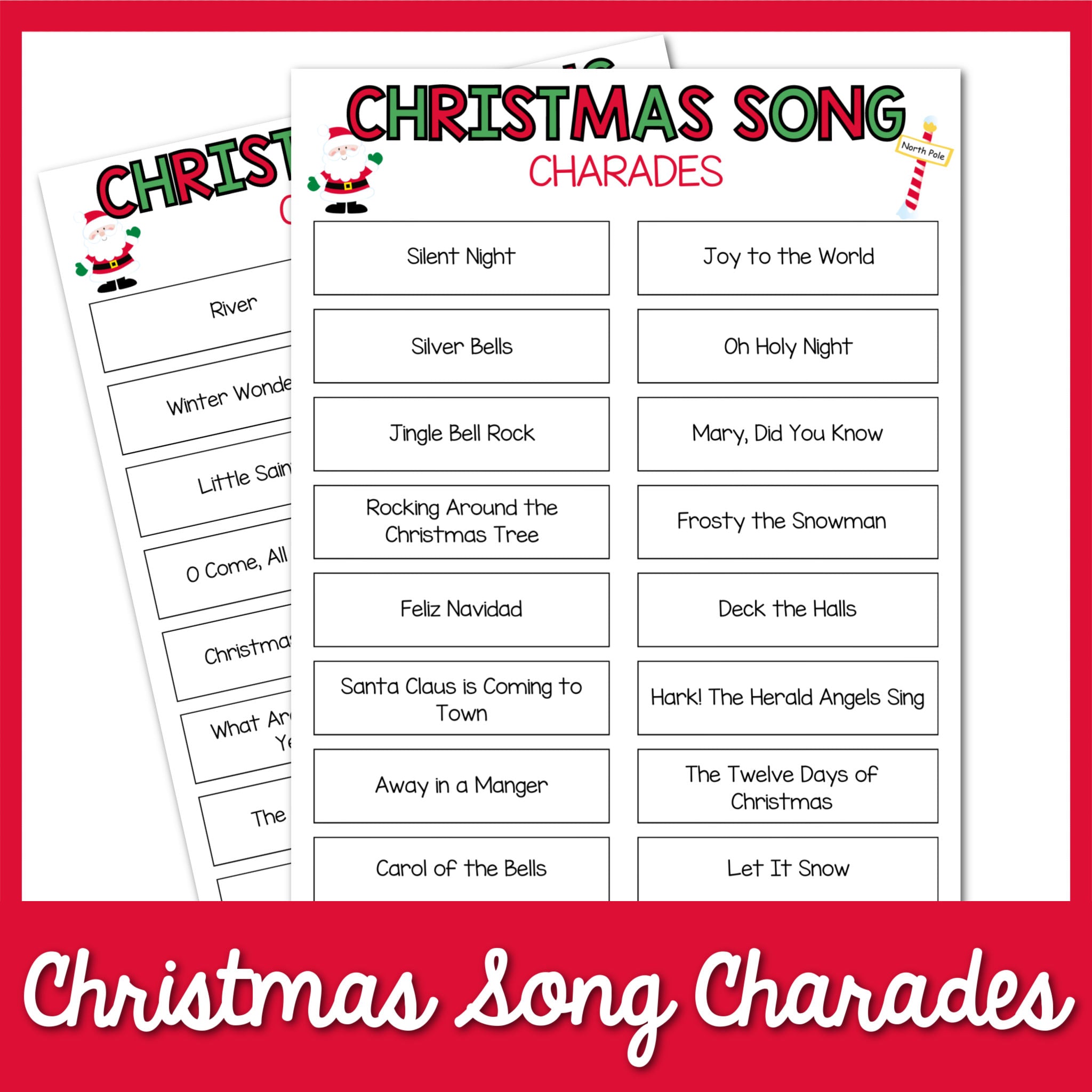 Christmas song christmas song charades