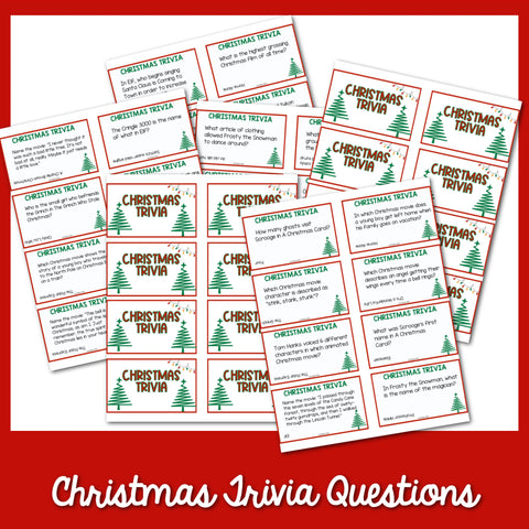 Christmas Trivia Printable Cards