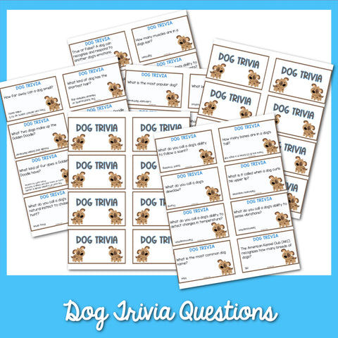 Dog Trivia Cards for kids