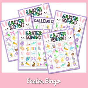 Easter Bingo Game Cards