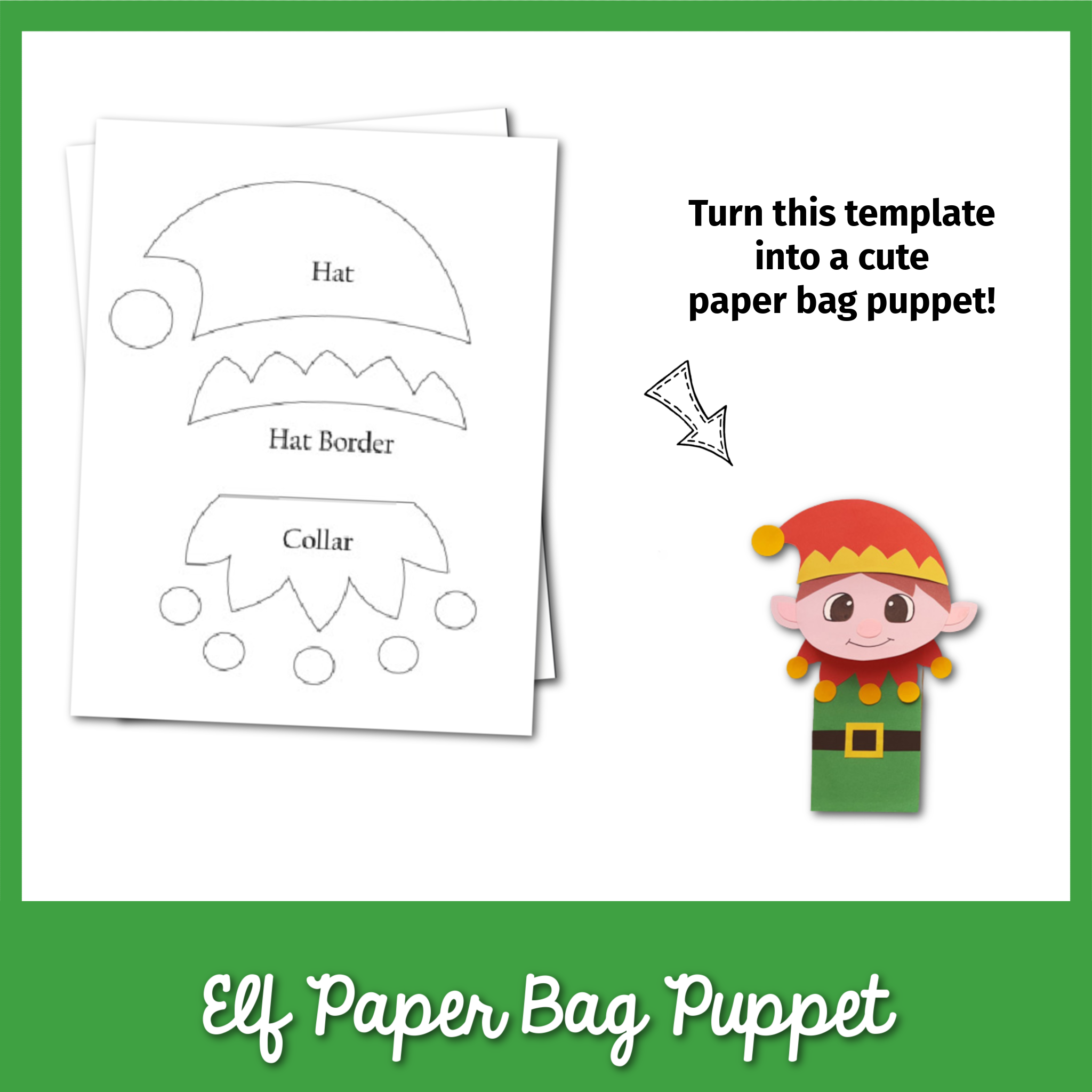 Paper Bag Puppet Template