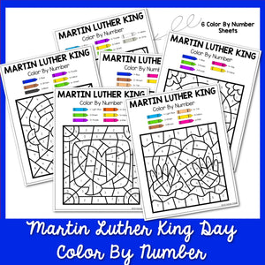 Martin Luther Day Color by Number