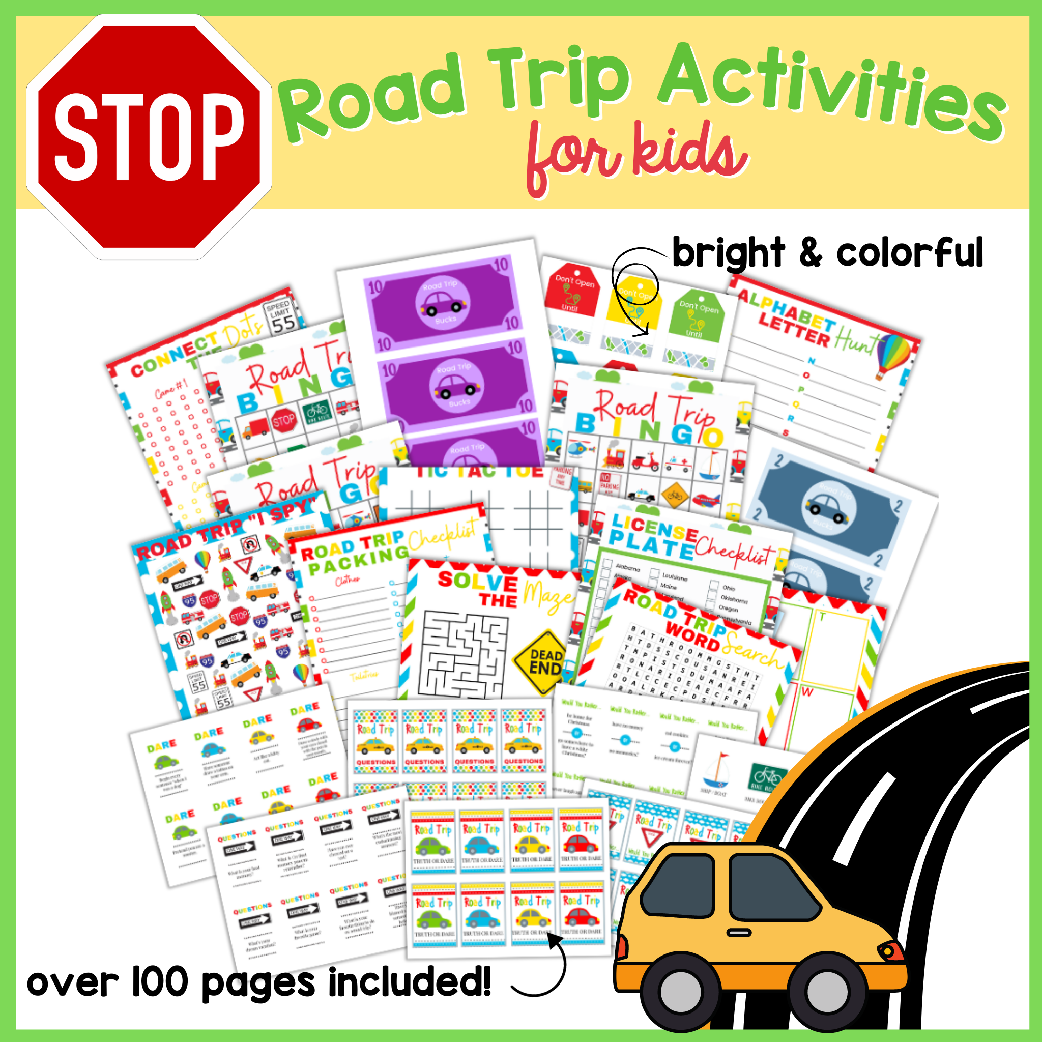 15 + Road Trip Activities Over 75 Pages of Fun! – MicheleTripple