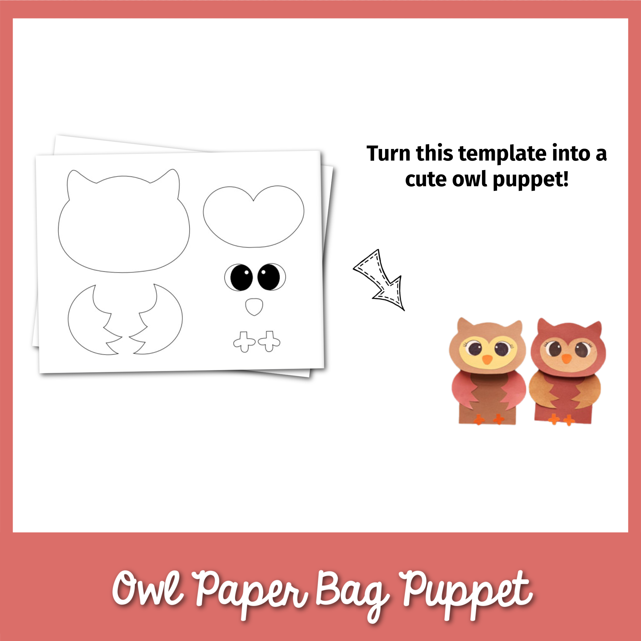 Paper Bag Squirrel Puppet | AllFreeKidsCrafts.com