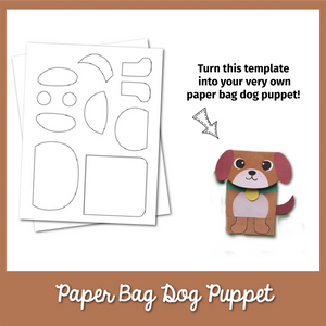 Paper Bag Dog Puppet Template