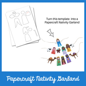 Papercraft Nativity Garland Template