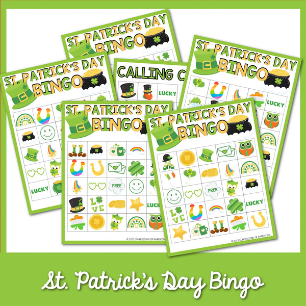 St. Patrick’s Day Bingo Game Cards