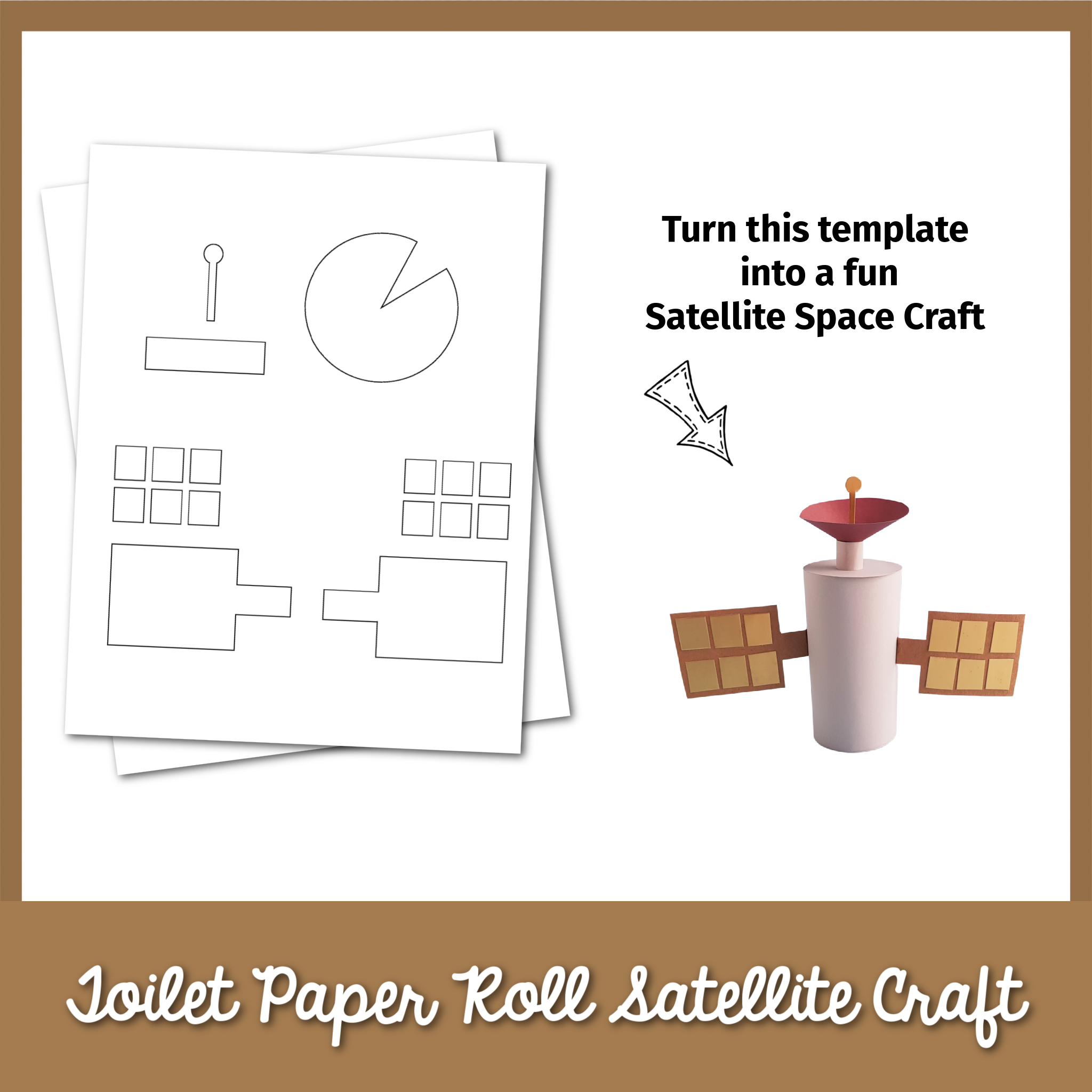 Toilet Paper Roll Satellite Craft Template