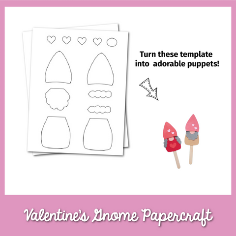 Valentine's Day Gnome Papercraft