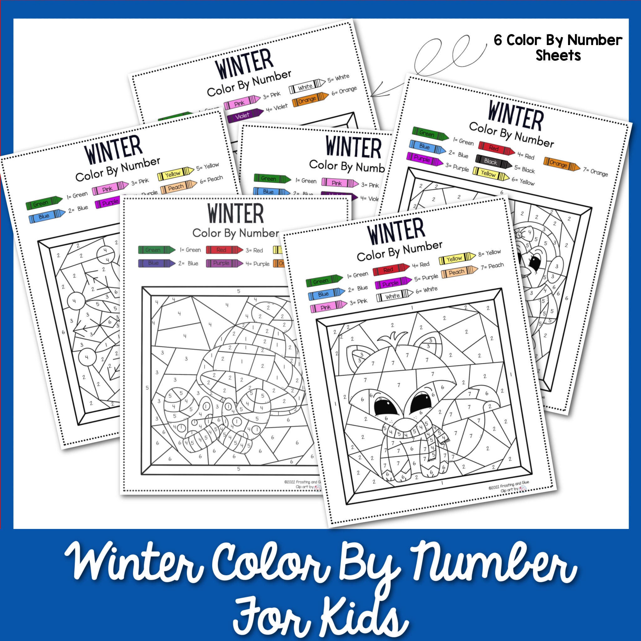 Color Buck Numbers Winter Color By Number