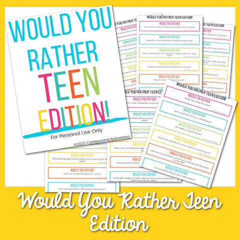 100 Would You Rather Questions for Teens