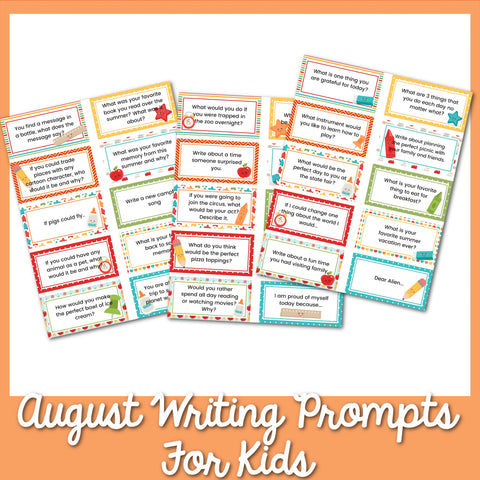 30 August Writing Prompts for Kids