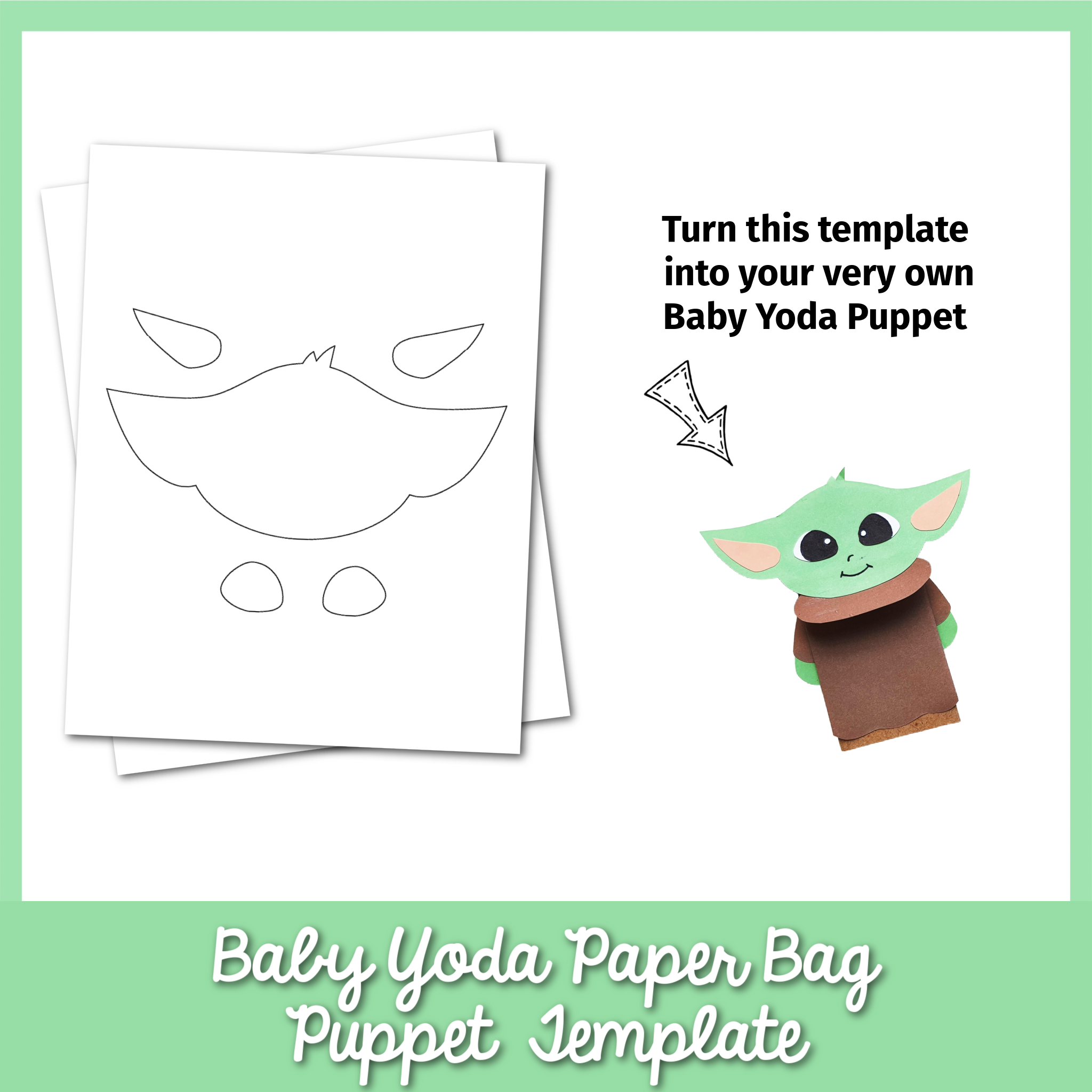 Baby Yoda Paper Bag Puppet