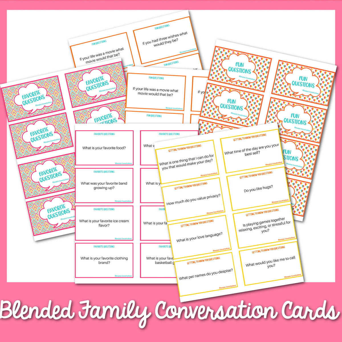 Blended Family Conversation Ideas – MicheleTripple