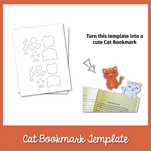 Cat Bookmark Template