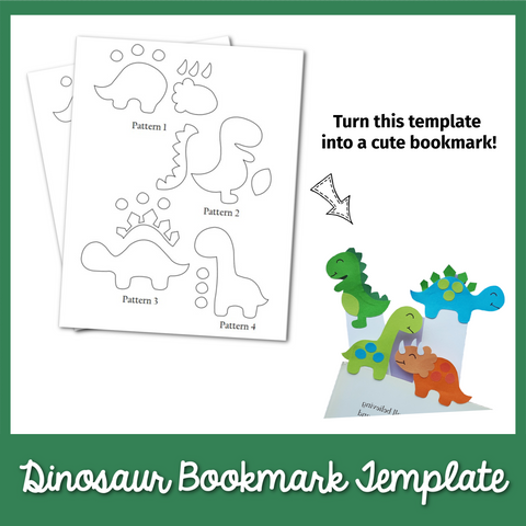 Dinosaur Bookmark Craft Template