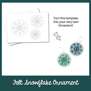 Felt Snowflake Ornament Template