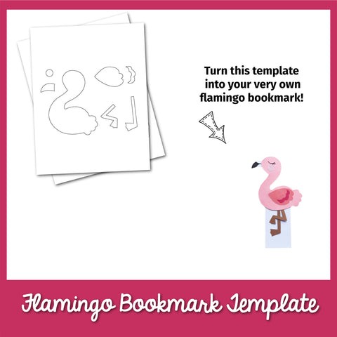 Flamingo Bookmark Template