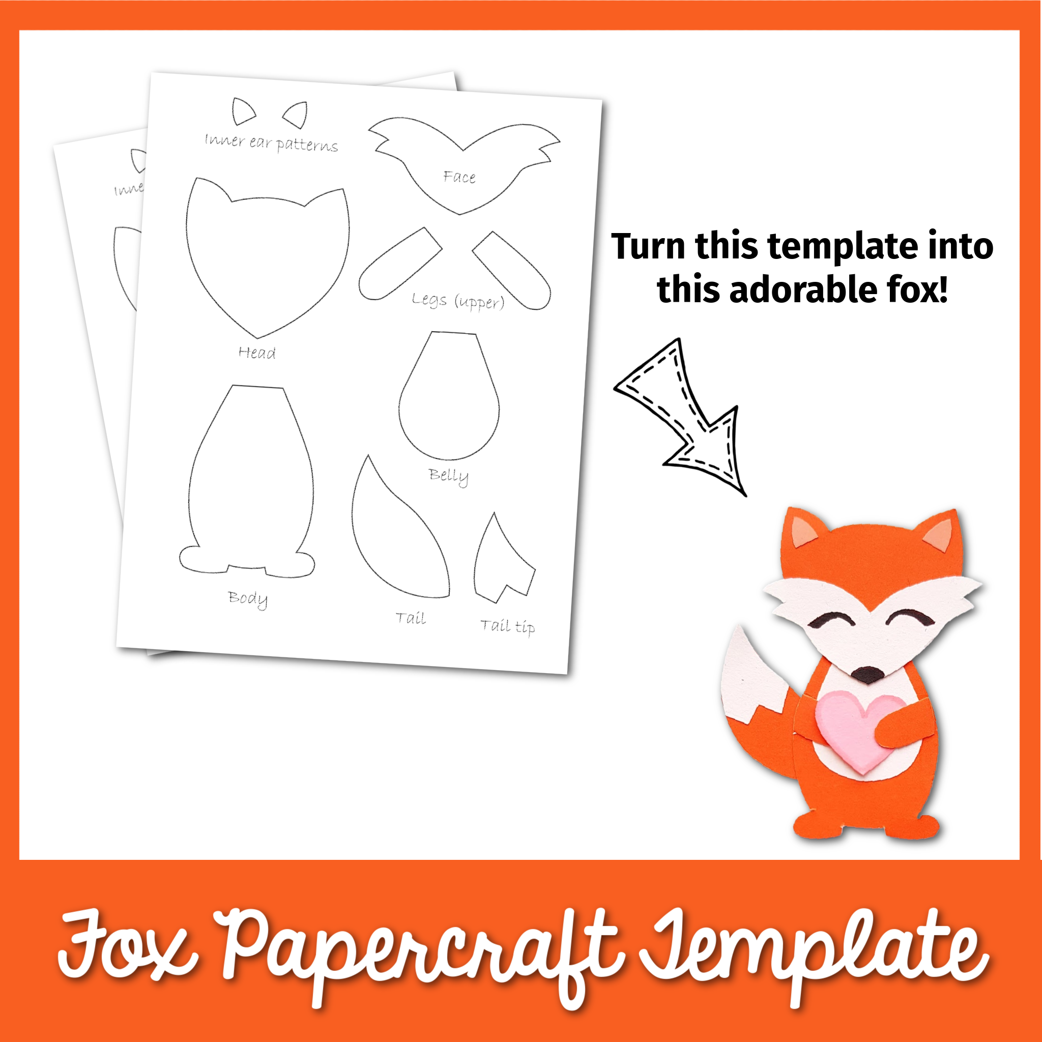 Fox Face Template