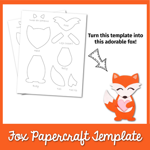 Red Fox Papercraft Template