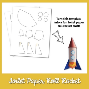 Toilet Paper Roll Rocket Craft Template