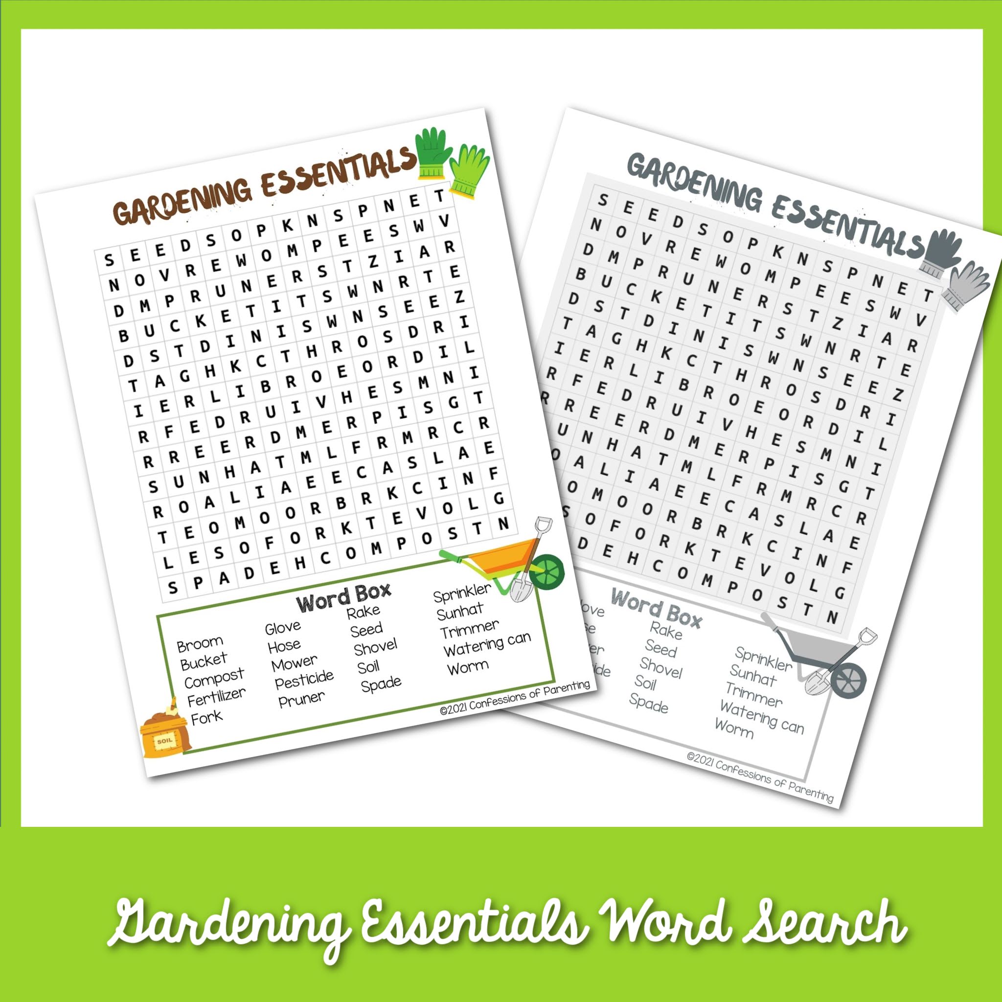 Gardening Word Search