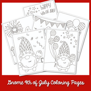 Gnome 4th of July Coloring Pages