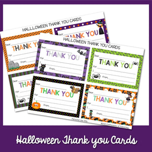 Halloween Thank you Cards
