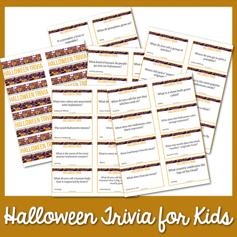 Halloween Trivia Cards