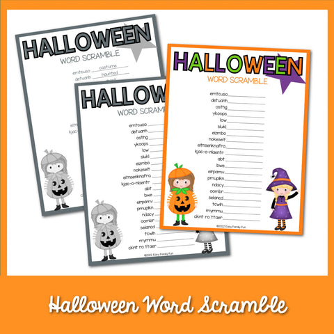 Halloween Word Scramble
