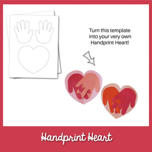Heart Handprint Craft Template