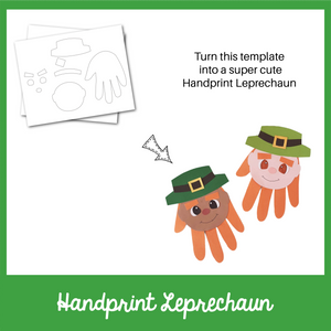 Handprint Leprechaun Craft Template