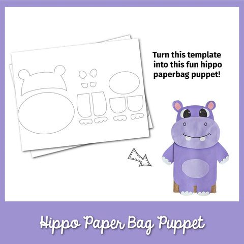 Hippo Paper Bag Template