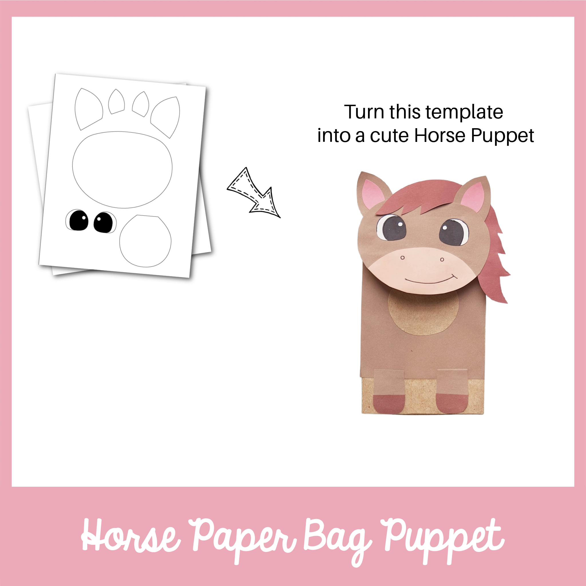 animal paper bag puppet templates