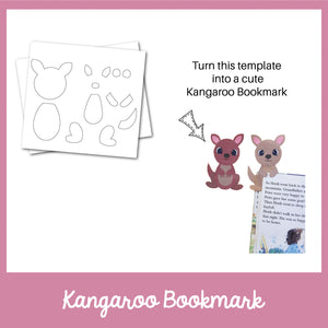 Kangaroo Bookmark Template